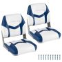 Set of 2 boat seats 50x42x51cm., white/blue