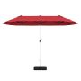 Outdoor umbrella 396x201x240cm., red/black