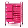 Trolley with drawers 63x37x87cm., pink