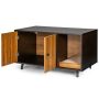 Cat litter box 90x50x50cm, brown/dark brown