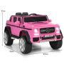 Children's electric car 115x67x57cm., pink/black