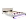 Double bed frame 210x145x66cm., white/black