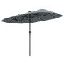Outdoor umbrella 392x212x222cm., dark gray/black