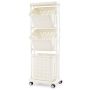 Laundry basket 40x30x112cm., white