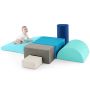 Set of 6 building blocks, assorted colors