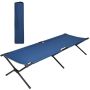 Camping folding bed 190x67x42cm., blue/black