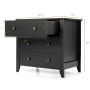 Bedside table 71x46x66cm., black