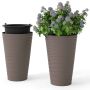 Set of 2 pots 29.5x45cm., brown