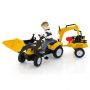 Children's tractor pusher 180x41x64cm., yellow/black