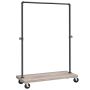 Clothes rack on wheels, black/natural