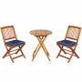 3-piece garden furniture set, brown