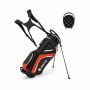 Golf bag 28x21x122cm., black/red