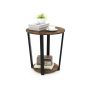 Side table 50x50x56.5cm., brown/black