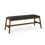 Hallway bench 127x48x47.5cm., dark brown/black