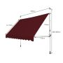 Awning 175x200x300cm., red color