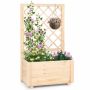 Raised bed 58x35x101cm., light brown color
