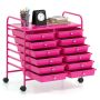 Trolley with drawers 64x38x62cm., pink