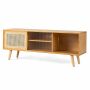 TV table 120.5x31x45.5cm., light brown