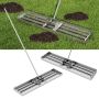 Lawn rake 106x25x170cm., silver color