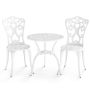 3-piece garden furniture set, white