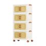 Bookcase 43.5x25x94cm., white/brown