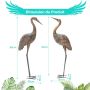 Set of 2 garden decorations, bronze color