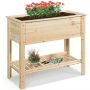 Raised bed 92x41x81cm., light brown color