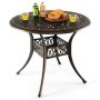 Outdoor table 90x74cm., brown