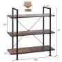 Freestanding shelf 90x36x99cm., brown/black