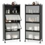 Cabinet 60x32x154cm., black
