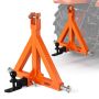 Kolme punkti haakekonks VEVOR S-01-B, 50,8 mm vastuvõtja, Oranž, 530 × 165 × 540 mm