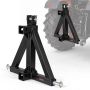 Kolme punkti haakekonks VEVOR S-08, 50,8 mm vastuvõtja, must, 550 × 165 × 545 mm
