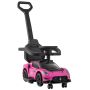 Machine pusher with handle 90x41x90cm., pink/black