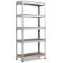Storage shelf 150x75x30cm., light brown/silver color