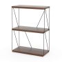 Freestanding shelf 61x29.5x82cm., brown/black