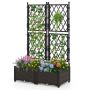 Raised bed 80x40x126cm., brown