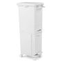 Trash can 40x26x84cm., white