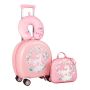 4-piece children's luggage set, pink