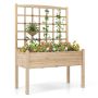 Raised bed 119x60x160cm., light brown