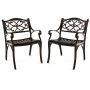 Set of 2 garden chairs 60x56.5x82cm., bronze color
