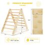 Climbing triangle with slide, light brown