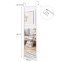 Hanging mirror 36.5x1.5x107cm., white