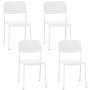 Set of 4 dining chairs 48.5x44.5x81cm., white