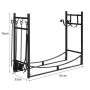 Firewood shelf 91x33x76cm., black