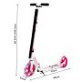 Scooter 87.5x34x96.5cm., white/pink