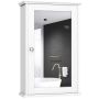 Bathroom wall cabinet with mirror 34x15x51cm., white