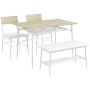 4-piece dining set Homcom, light brown/white
