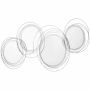 4-piece mirror set Homcom 107x4x56cm., silver color