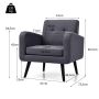 Armchair 71x73.5x82.5cm., dark gray/black