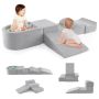 Set of 5 building blocks, gray